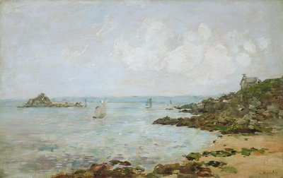 De baai van Douarnenez en Ile Tristan door Eugene Louis Boudin